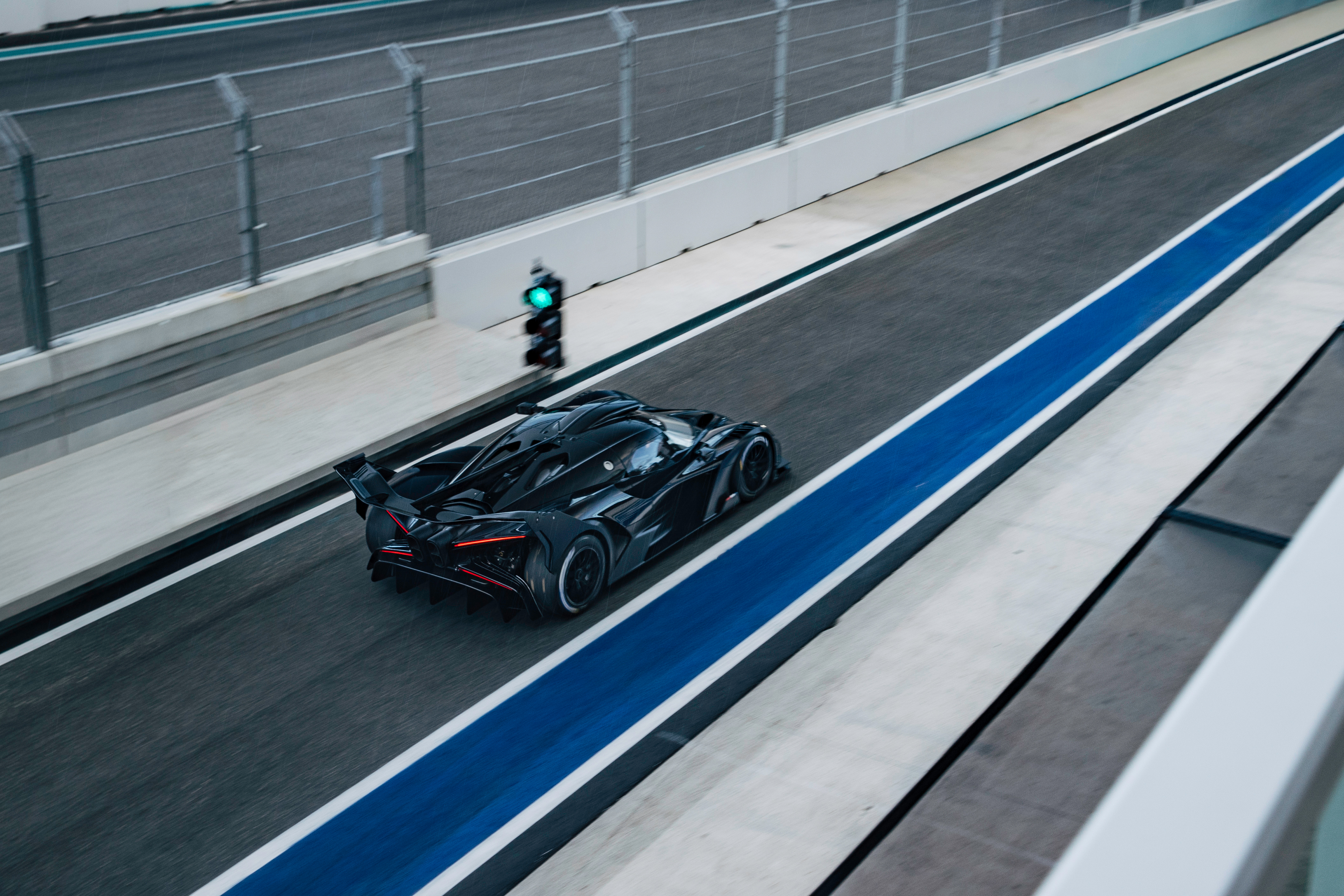 The Bugatti Bolide at the Miami International Autodrome.